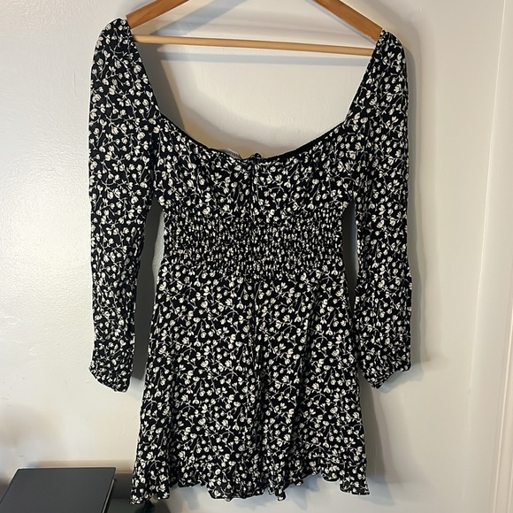 Reformation Rue Maria Black and White Floral Mini Dress - Picture 9 of 12